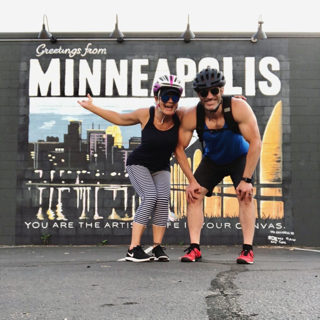 Tom and Vanessa in front of Minneapolis Sign | tomandvanessascountry.com