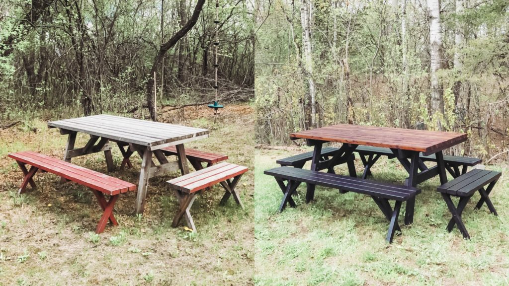 Before and After Picnic Table | tomandvanessascountry.com